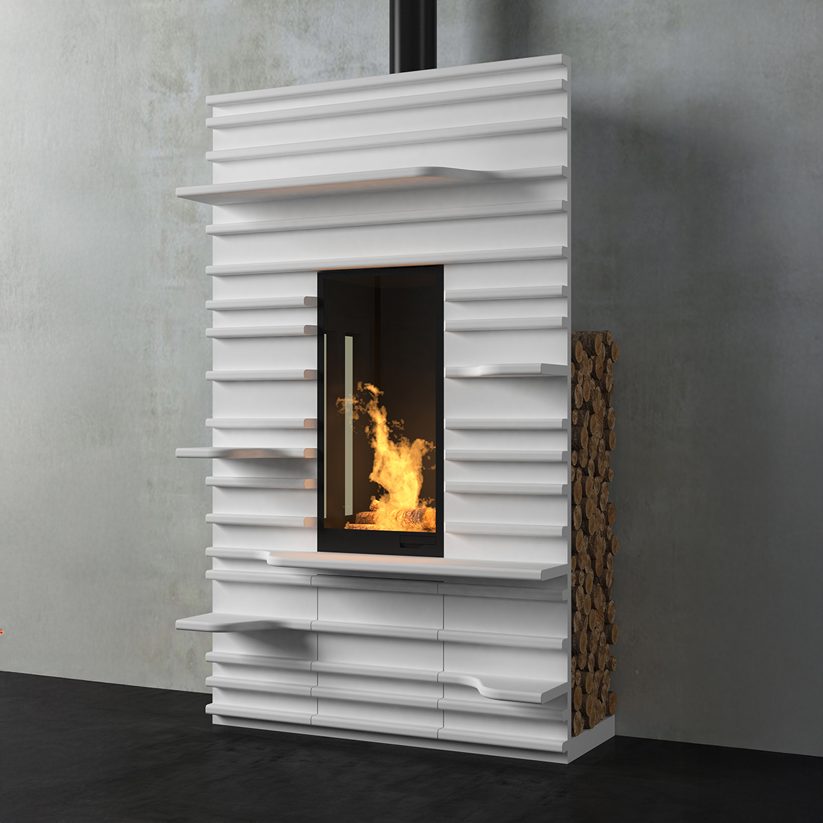 Cheminée Kyoto design Frédéric Sofia , Brisach