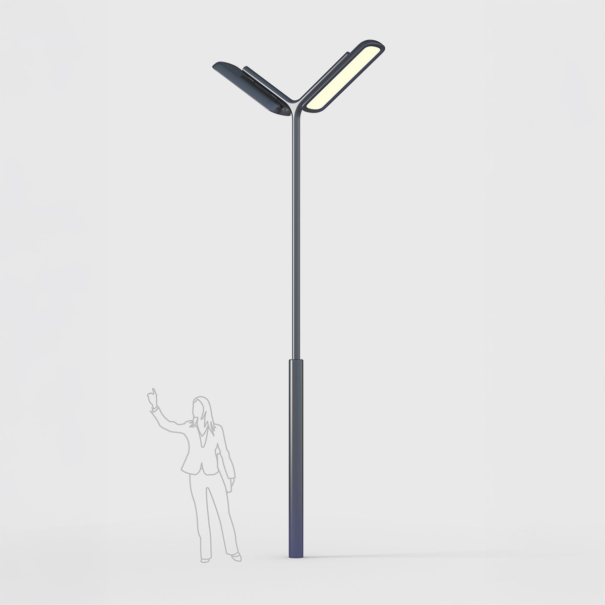 lampadaire urbain à Led design Frédéric Sofia